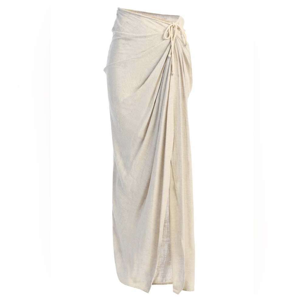 Jluxlabel Noelia linen skirt with slit